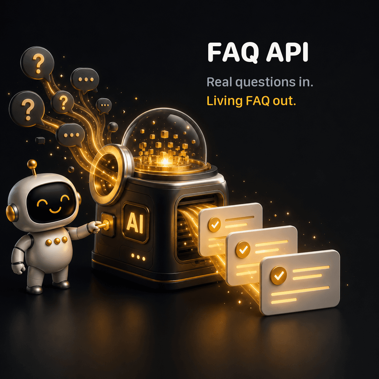 Promptly mascot grouping customer questions