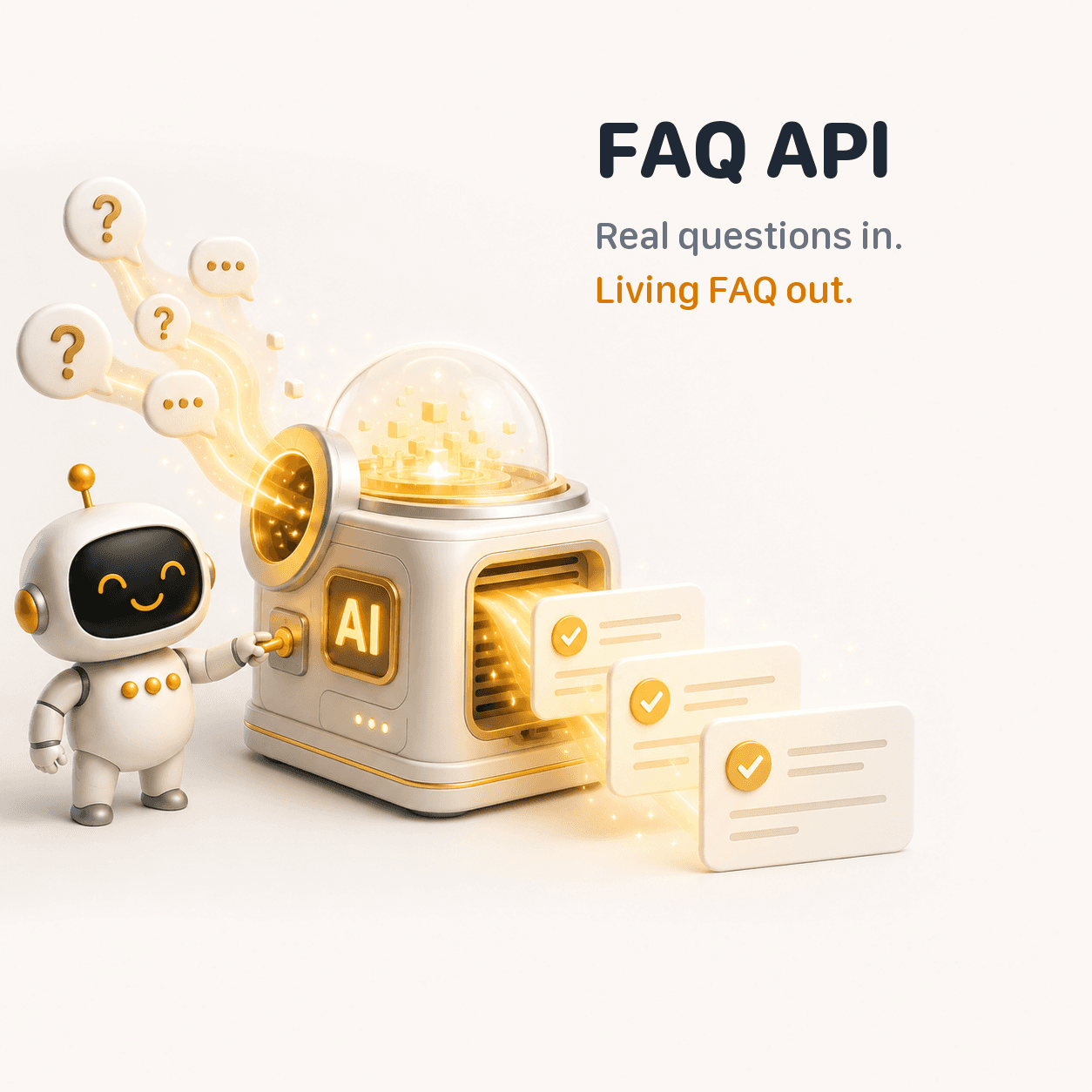 Promptly mascot grouping customer questions